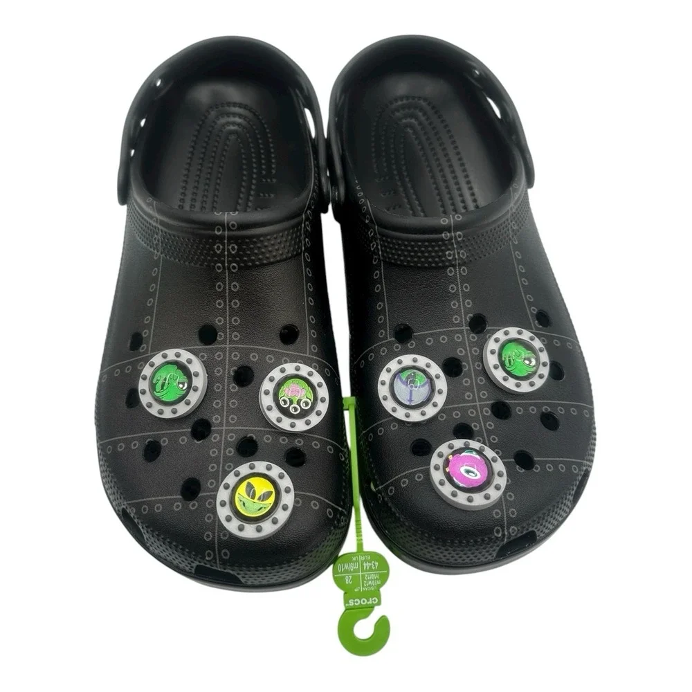Crocs x Ron English Area 54 Clogs Men 10 Women 12 Black Slip On Shoes 208134-001